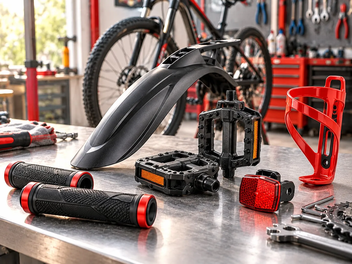 Injection-moulded bicycle components