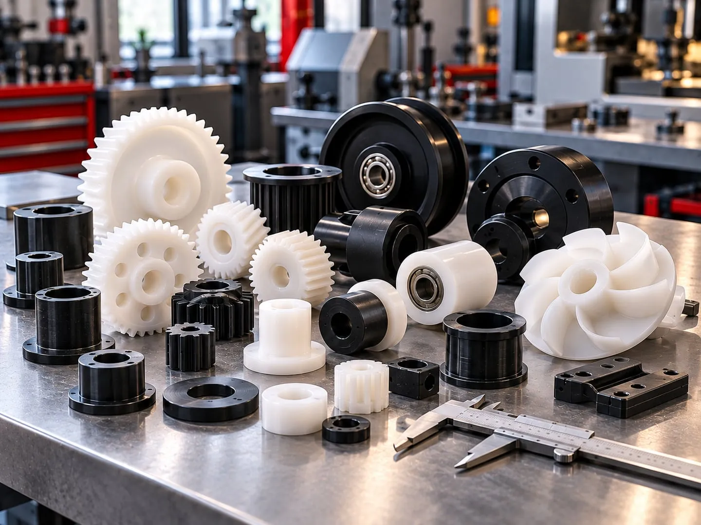 Injection-moulded engineering components