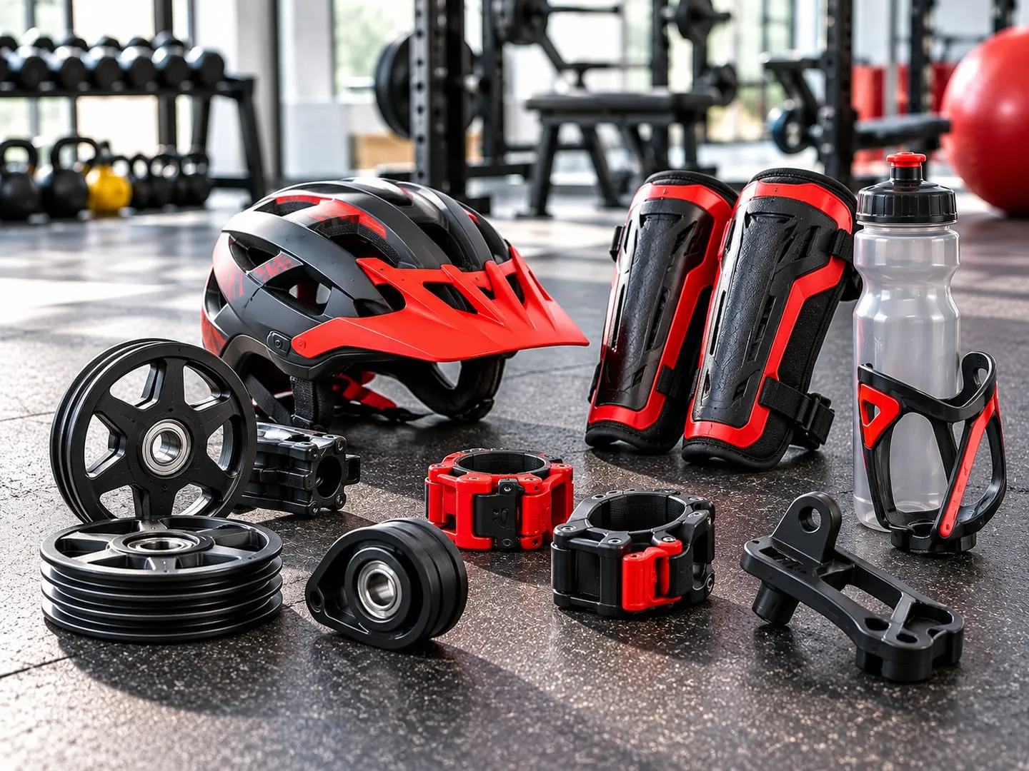 Injection-moulded sports & safety components